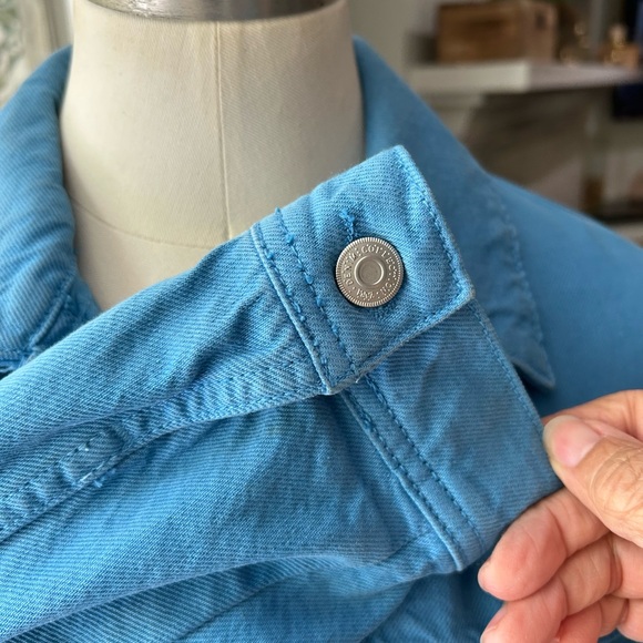 Zara size S Shacket blue color twill denim 100 %cottom - Picture 4 of 10